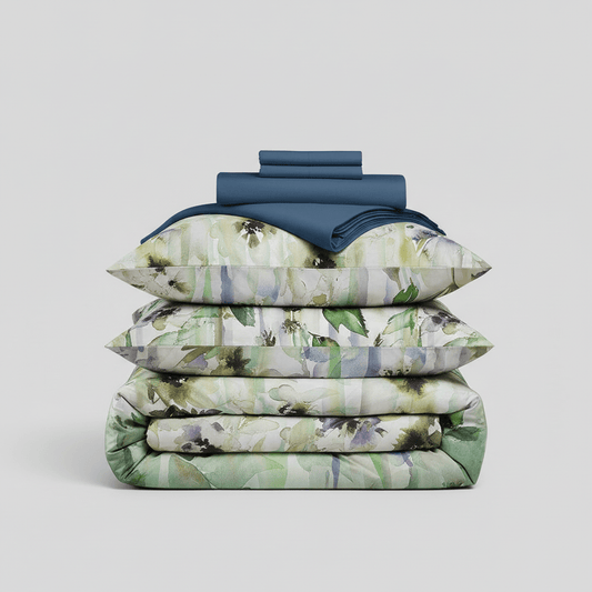 All - in - 1 Satin Duvet Cover Set FIANDRA - HomeFashion