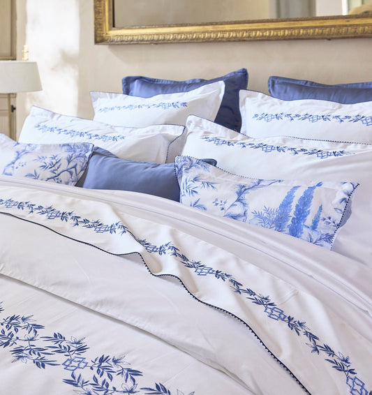 Embroidered premium satin duvet cover MIRABEU - HomeFashion