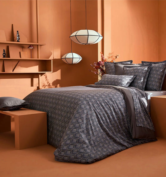 French satin duvet cover BRAIDED QUARTZ - HomeFashion