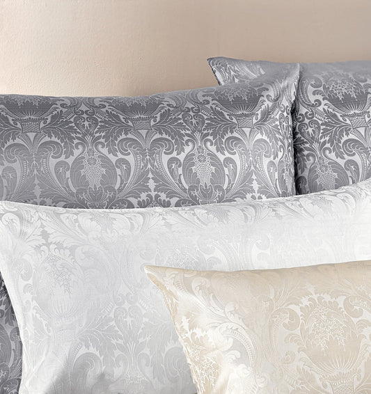 Maco-satin bed linen FLORENZ SILVER - HomeFashion