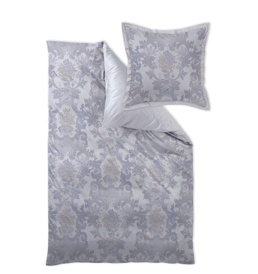Maco-satin bed linen LOUIS XIV. SILVER BLUE - HomeFashion
