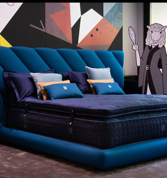 Mattress Biorest® Exuberance 2000 Reversible Navy blue - HomeFashion