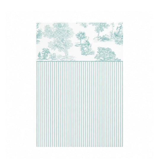 Percale bed sheet POESIE AQUA - HomeFashion