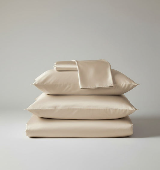 Plain Satin Duvet Cover Set ORCHIDE - HomeFashion