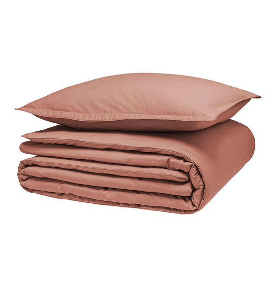 Organic cotton satin duvet cover TEOPHILE TERRE - HomeFashion