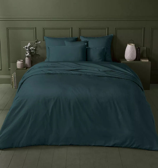 Premium satin duvet cover SLATE BLUE - HomeFashion
