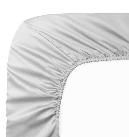 Satin bottom fitted sheet AVA UNI GLACIER - HomeFashion