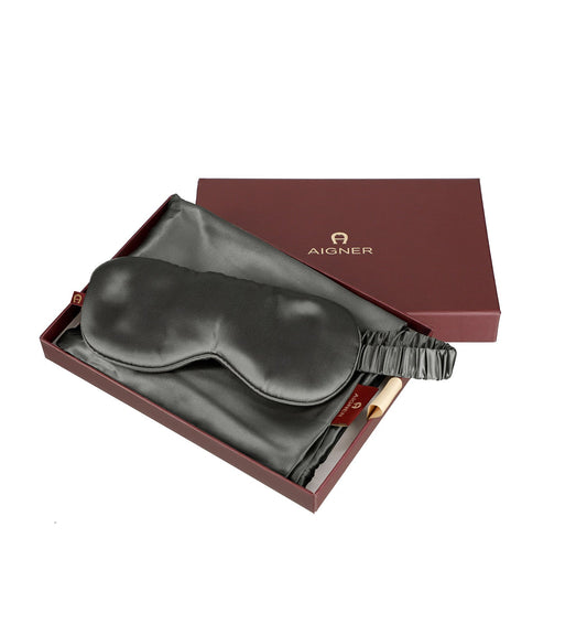Silent Set of Mulberry silk pillowcas and sleep mask grey - HomeFashion