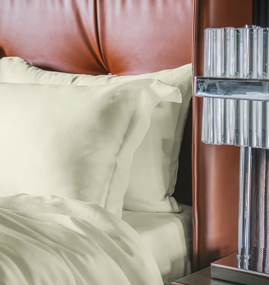 Vegan Silk bedding set JADE CREAM - HomeFashion