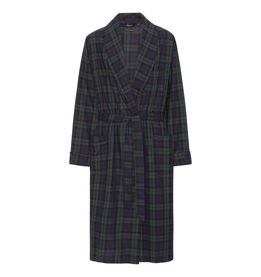 Wool mix dressing gown SQUARES - HomeFashion