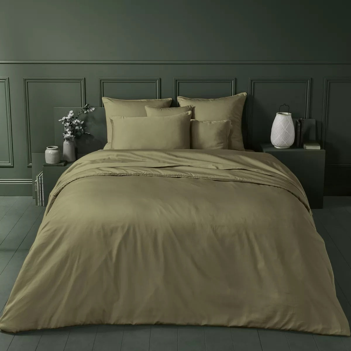 Premium satin duvet cover MOSS