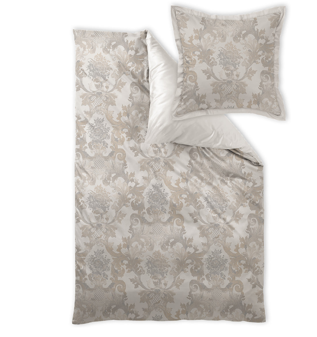 Maco-satin bed linen LOUIS XIV BEIGE