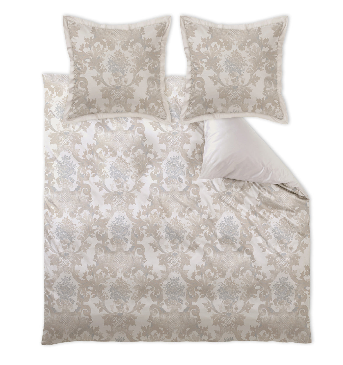 Maco-satin bed linen LOUIS XIV BEIGE