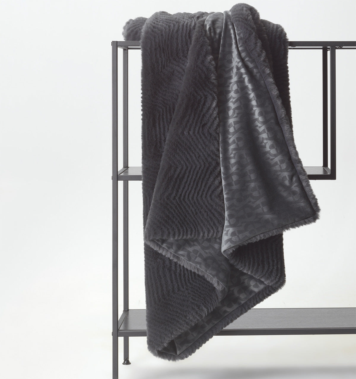 Plaid LUX FAUX FUR GREY AIGNER
