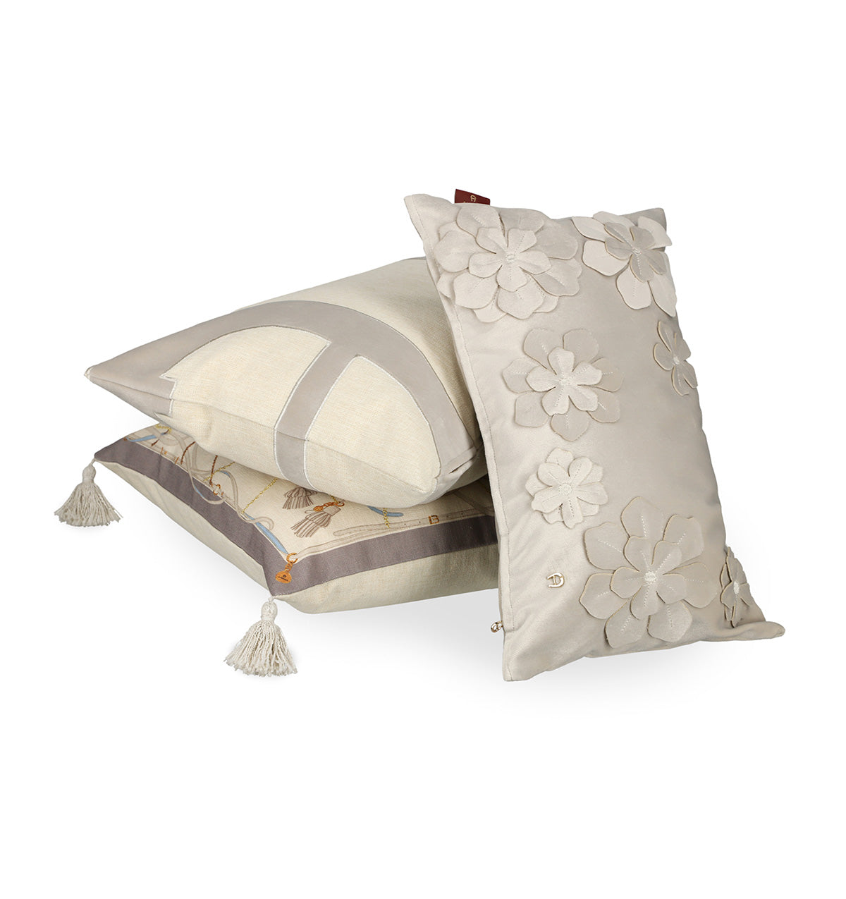 Rosalia cushion cover for decoration beige