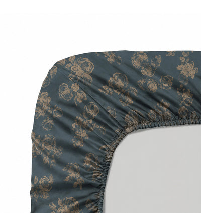 Premium satin fitted sheet AUTUMN ROSES