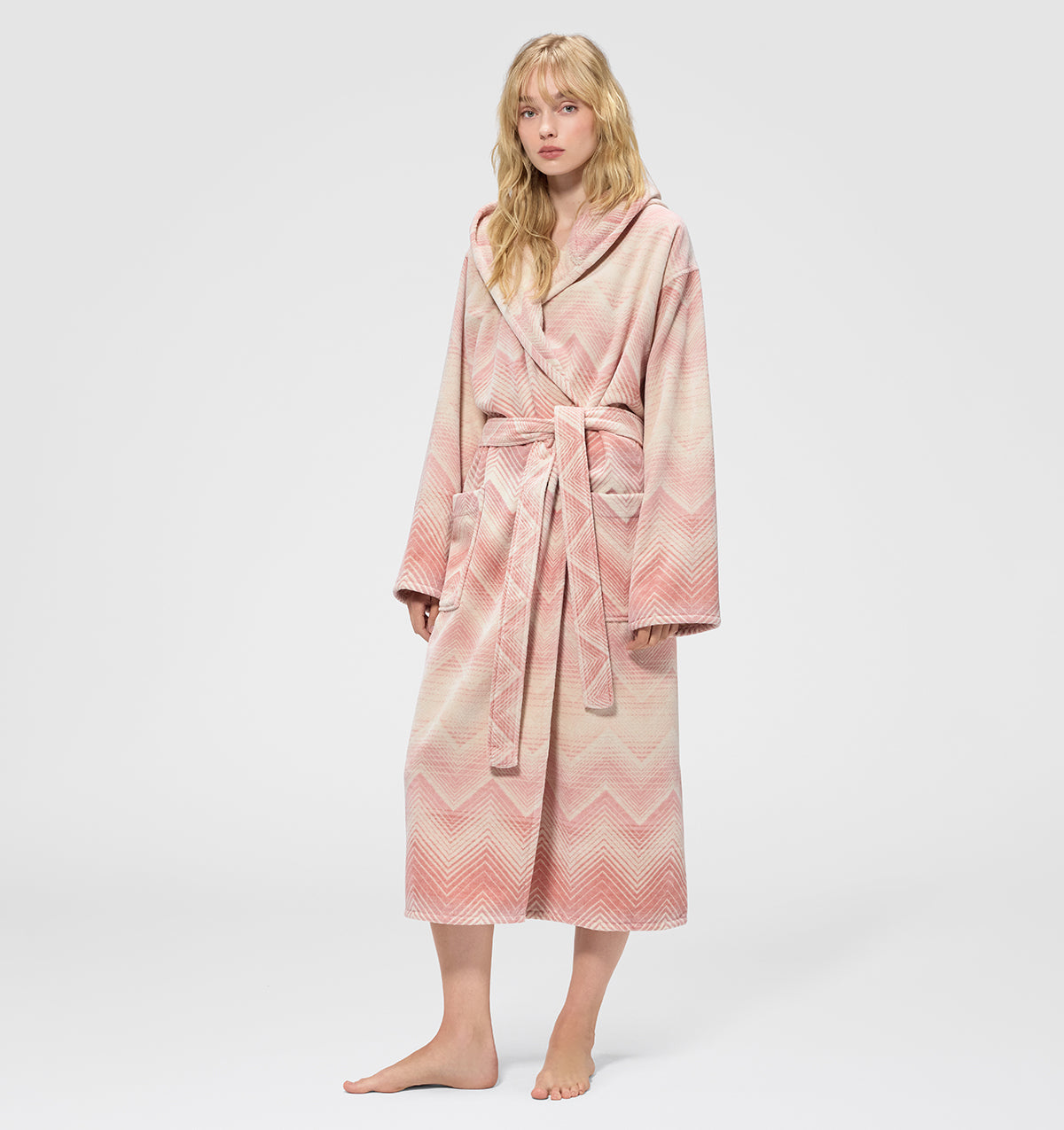 Hooded Bathrobe MAREA PINK MISSONI HOME