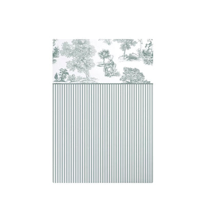 Percale bed sheet POESIE OLIVE