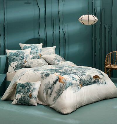 French satin duvet cover set UTOPIE ENCRE