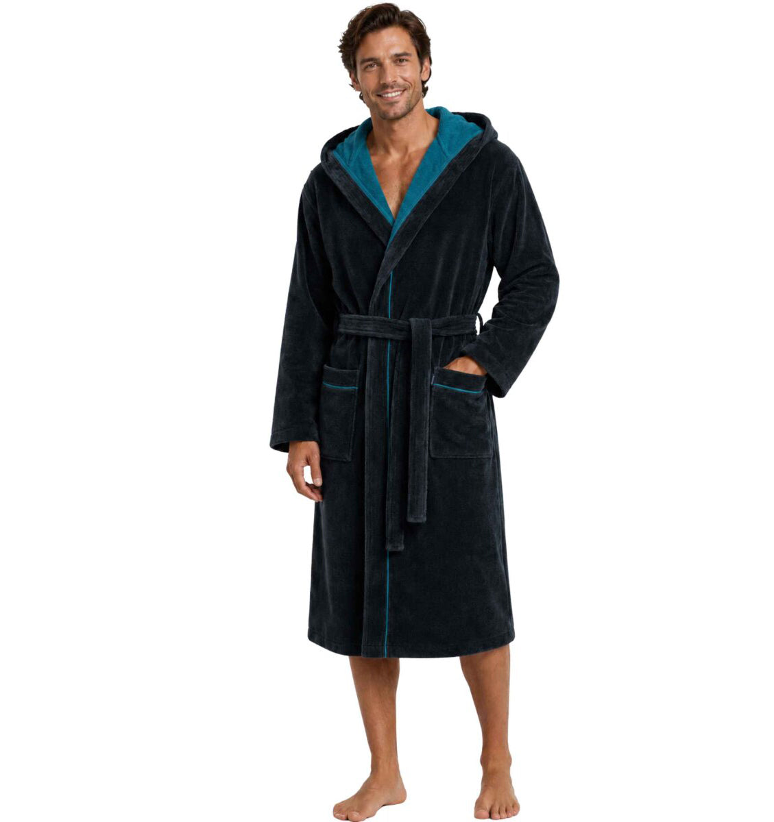 Hooded bathrobe DANIEL BLACK