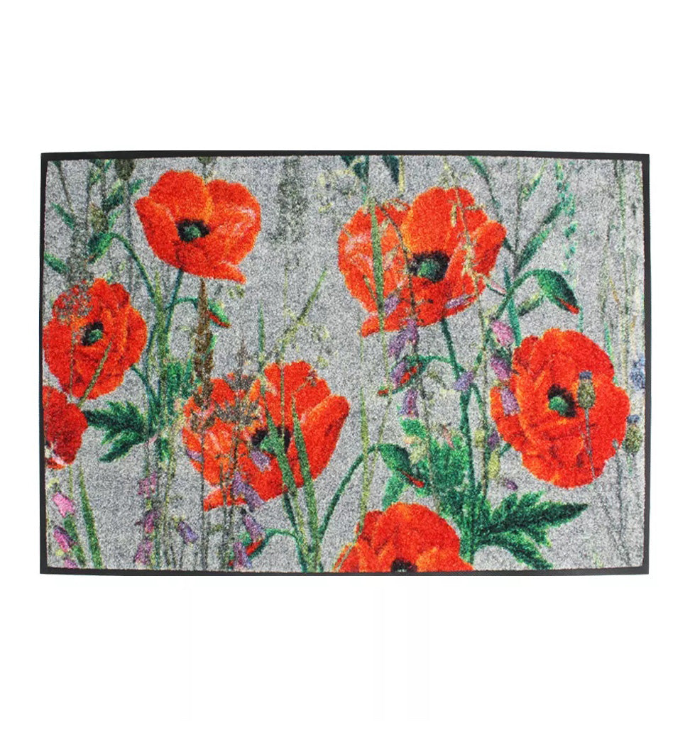 Decorative Indoor & Outdoor Rug RED POPPIES