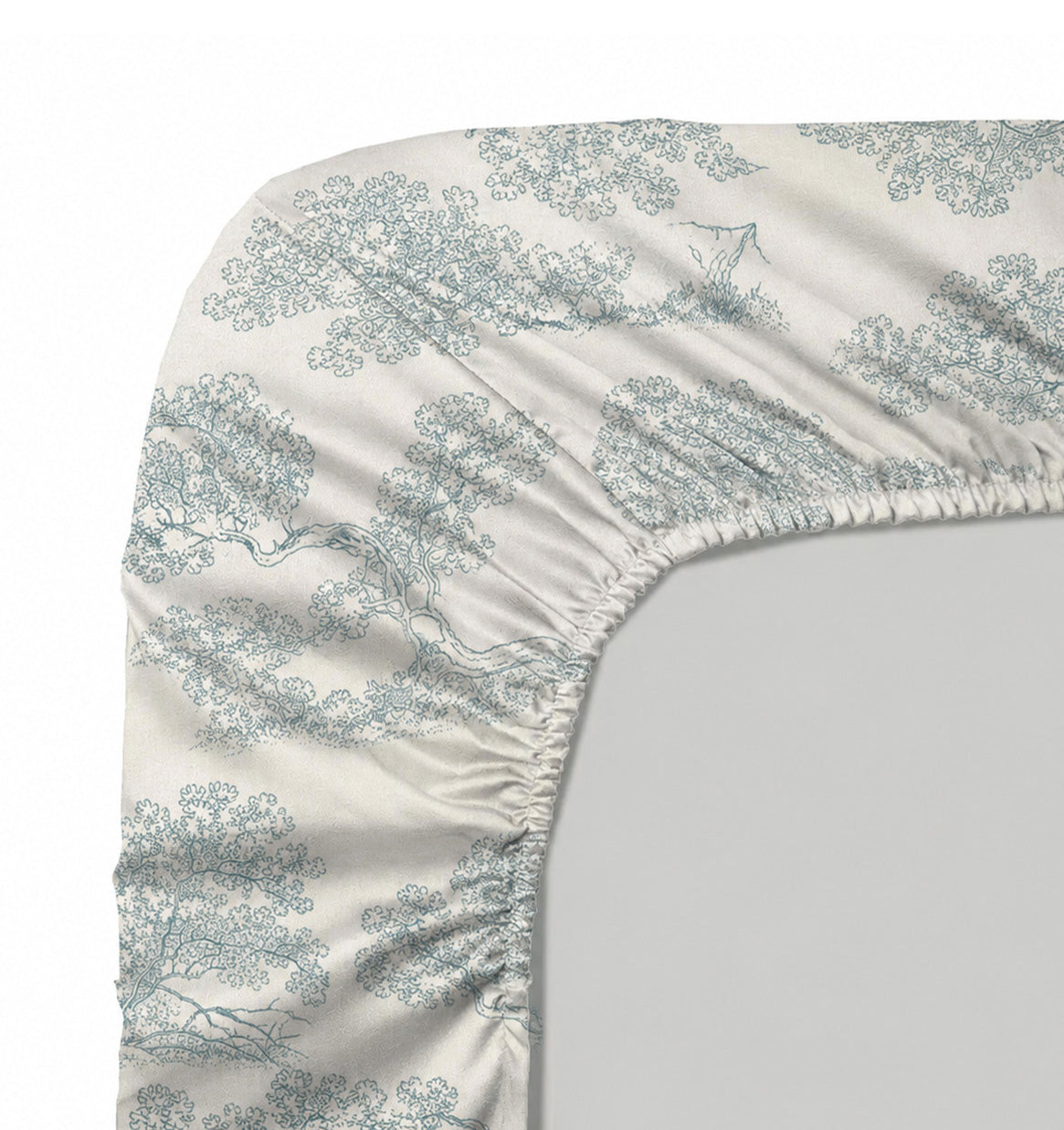 Premium satin fitted bed sheet UTOPIE ENCRE