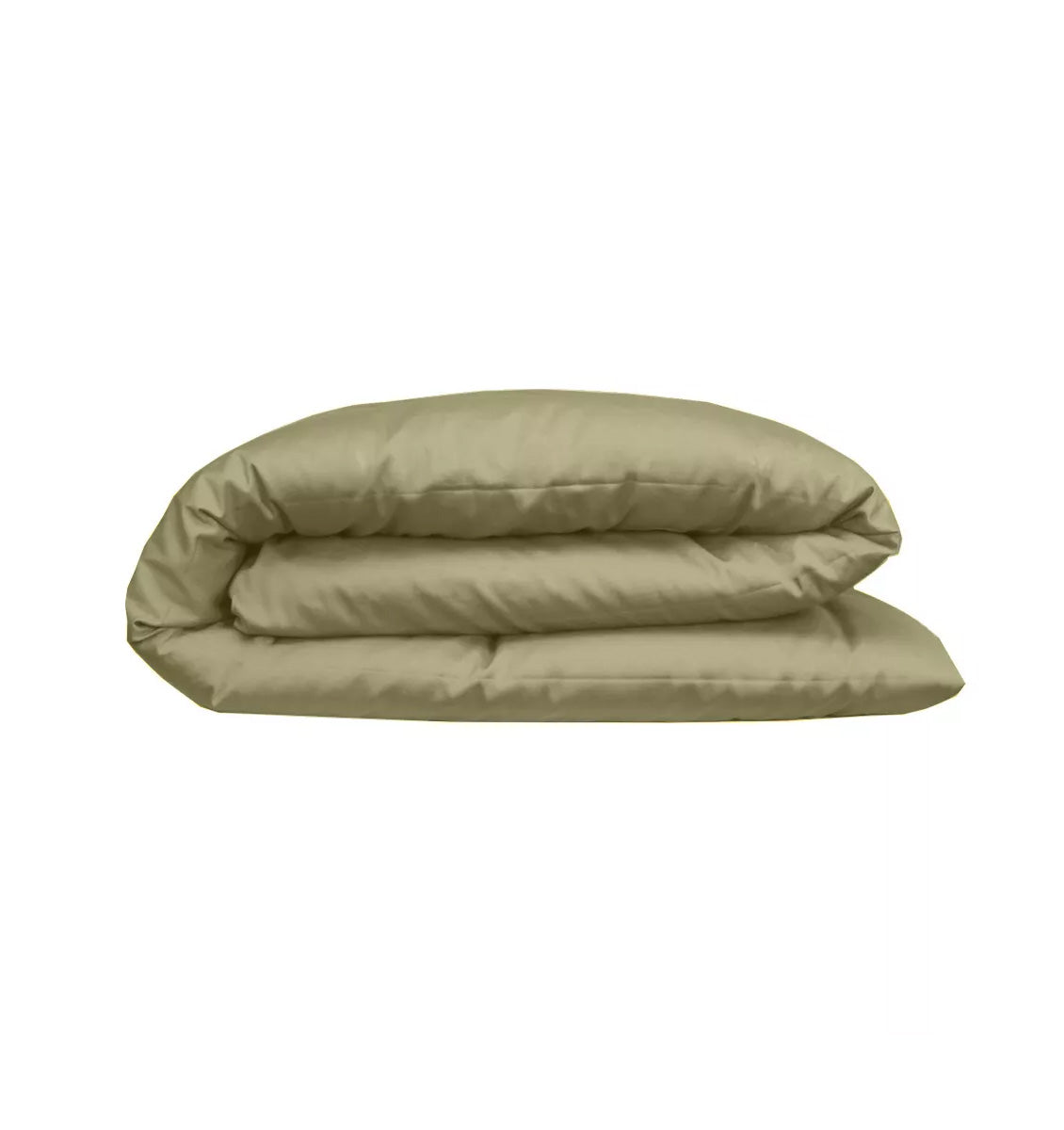 Satin duvet cover AVA UNI OLIVE