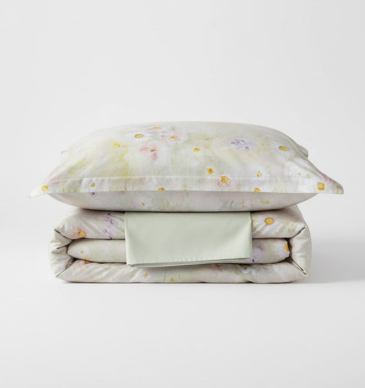 All - in - 1 Premium Satin Duvet Cover Set PIETRA - HomeFashion