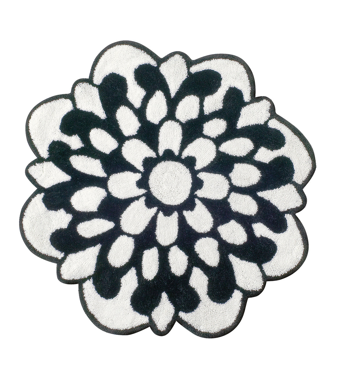Bath Rug OTIL WHITE & BLACK