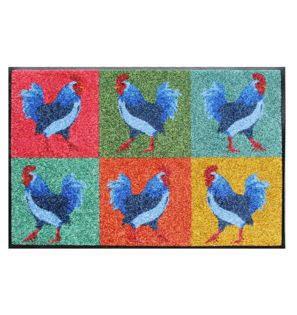 Decorative door mat COQS POP ART - HomeFashion