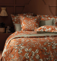 Duvet cover FLEURS D'ORANGER ROUILLE - HomeFashion