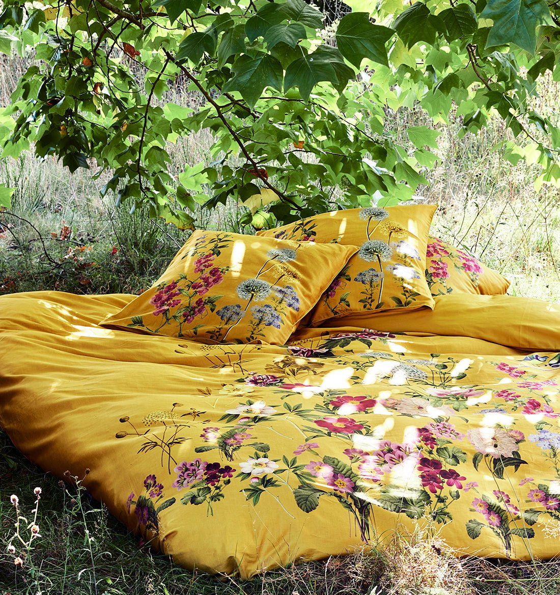 Duvet cover MÉSANGES CURRY - HomeFashion