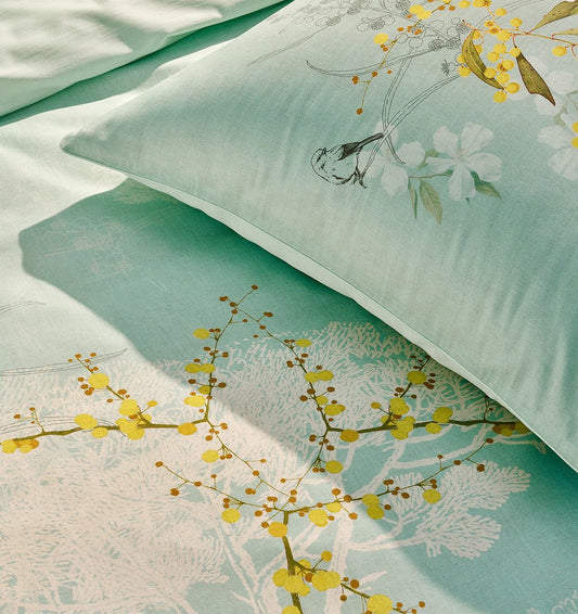 Duvet cover MIMOSAS D'ETE TURQUOISE - HomeFashion