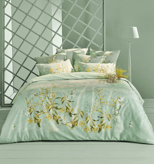 Duvet cover MIMOSAS D'ETE TURQUOISE - HomeFashion