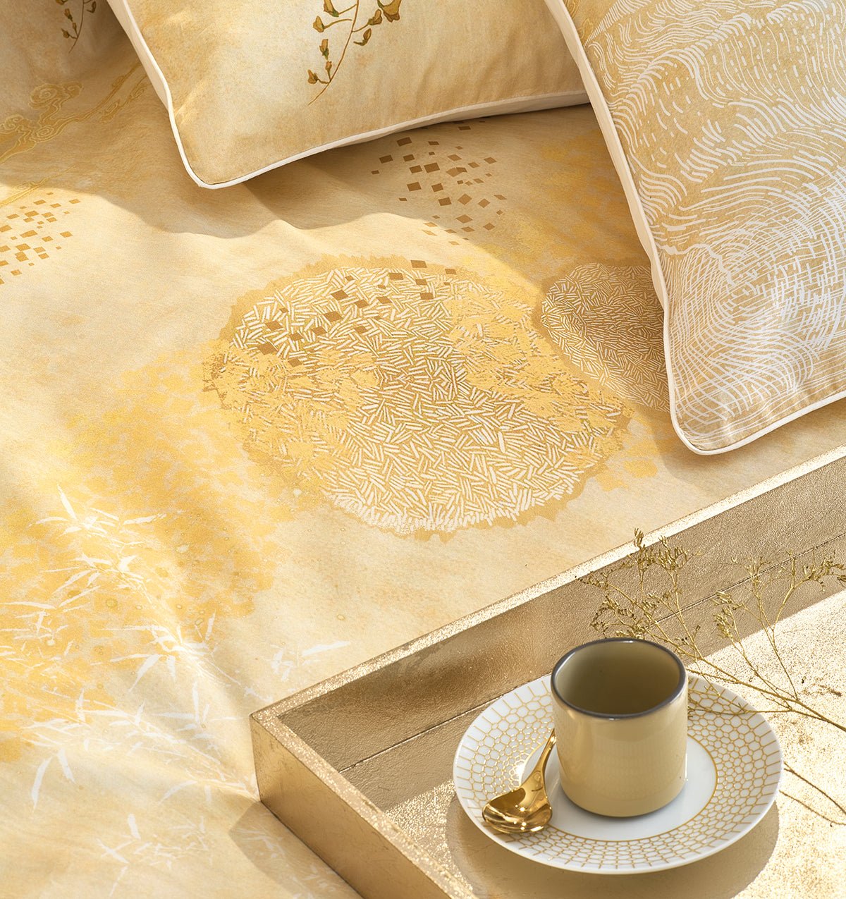 Duvet cover SOLEIL D'OR DORE - HomeFashion