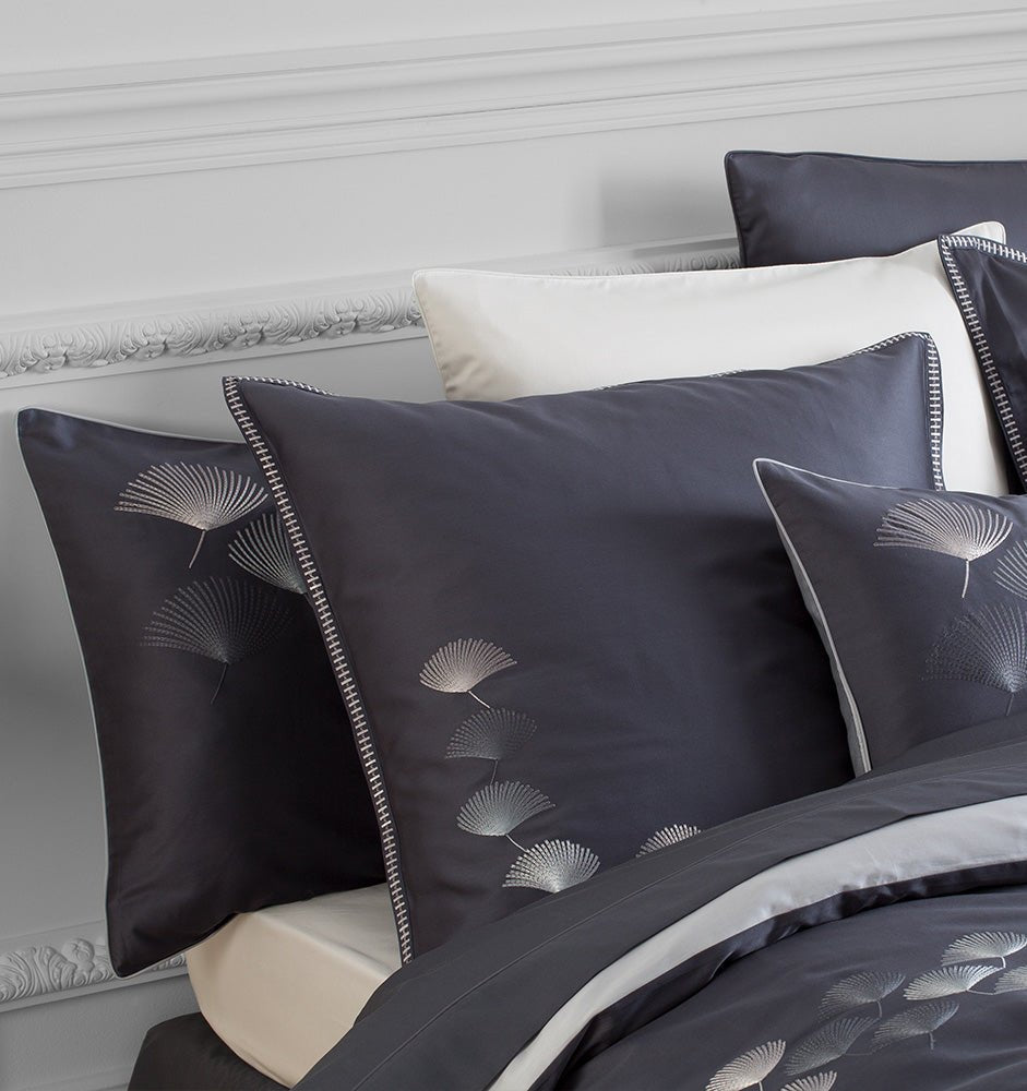 Duvet cover with embroidery PISTIL BLUE - HomeFashion