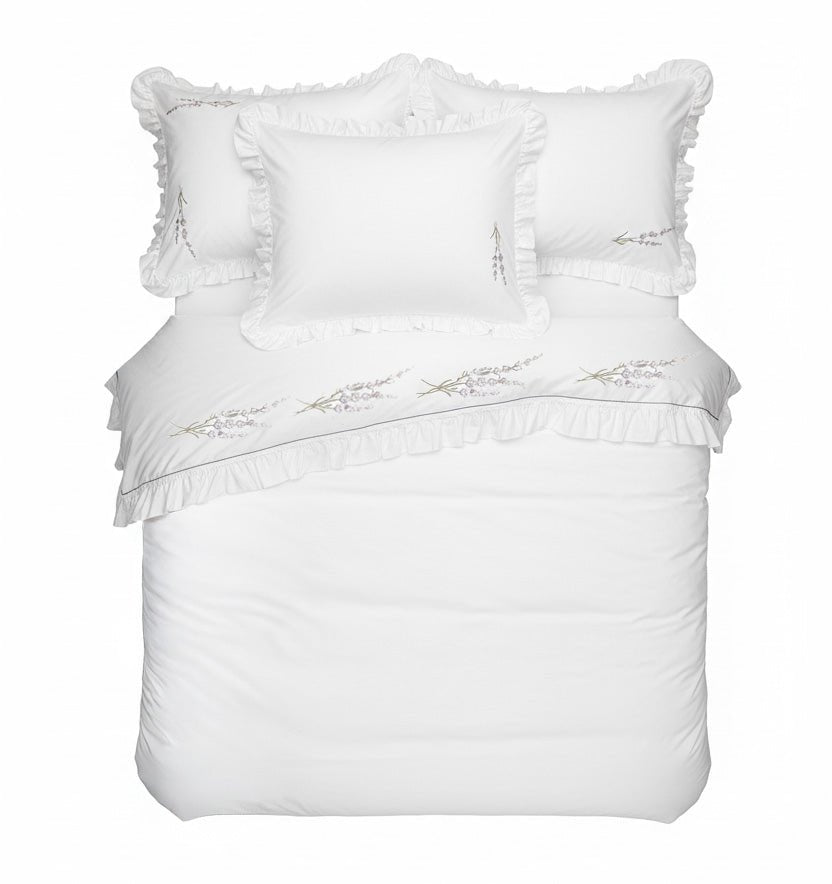 Embroidery Tencel Duvet Cover Set LAVANDA - HomeFashion