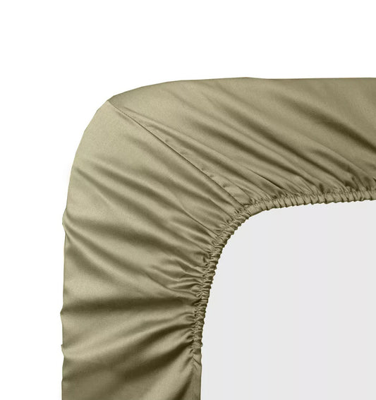 Premium satin fitted sheet MOSS