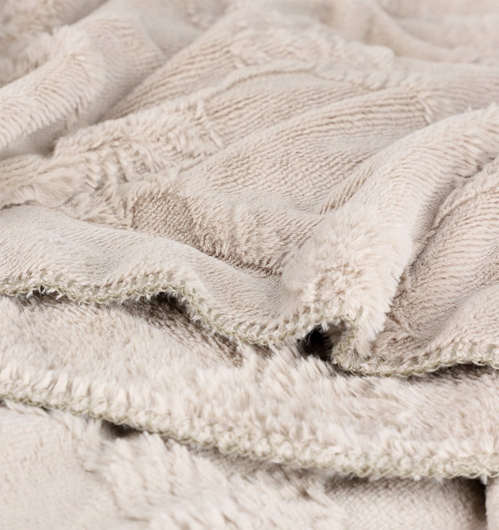 Fleece Plaid JOOP! SUBLIME TAUPE - HomeFashion