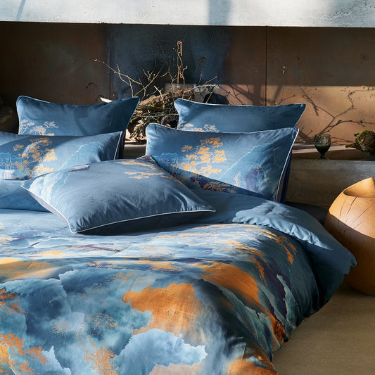 French satin bed sheet FUJI NIGHT - HomeFashion