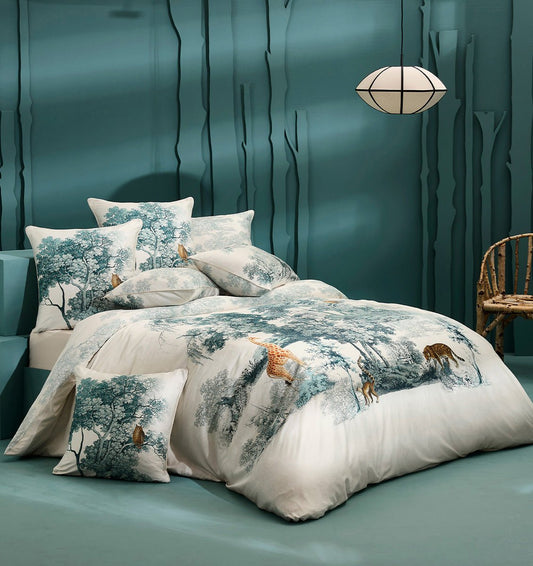 French satin duvet cover UTOPIE ENCRE - HomeFashion