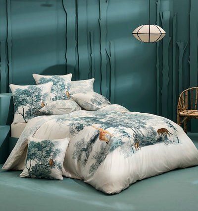French satin duvet cover UTOPIE ENCRE - HomeFashion