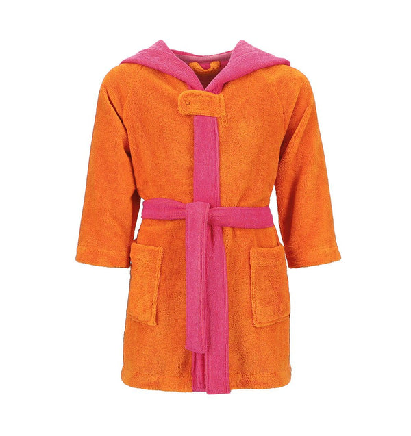 Hooded bathrobe BIXIE orange - HomeFashion