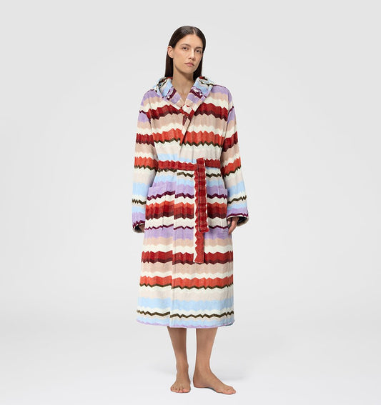 Hooded Bathrobe EVA MISSONI HOME RED - HomeFashion