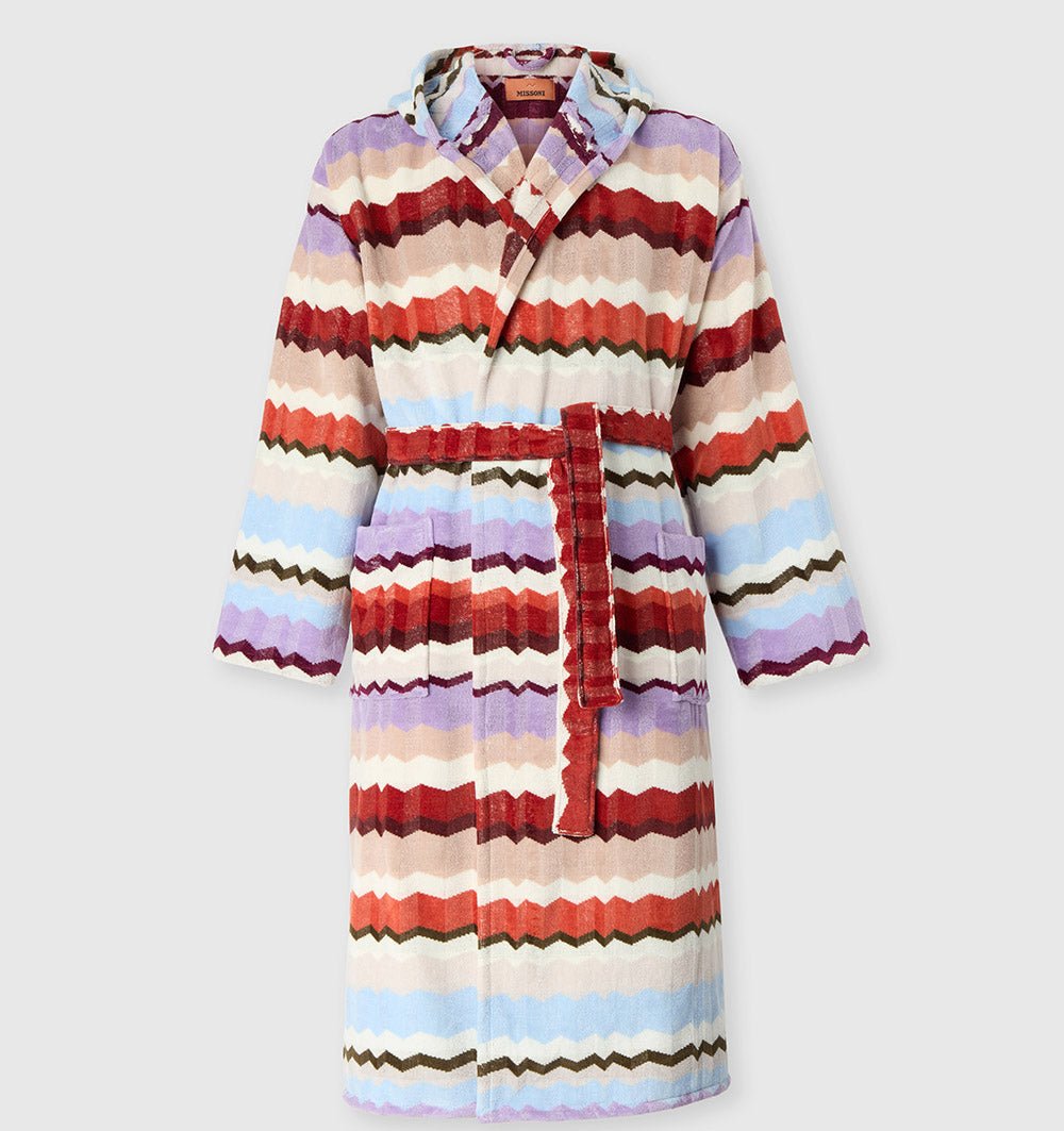 Hooded Bathrobe EVA MISSONI HOME RED - HomeFashion