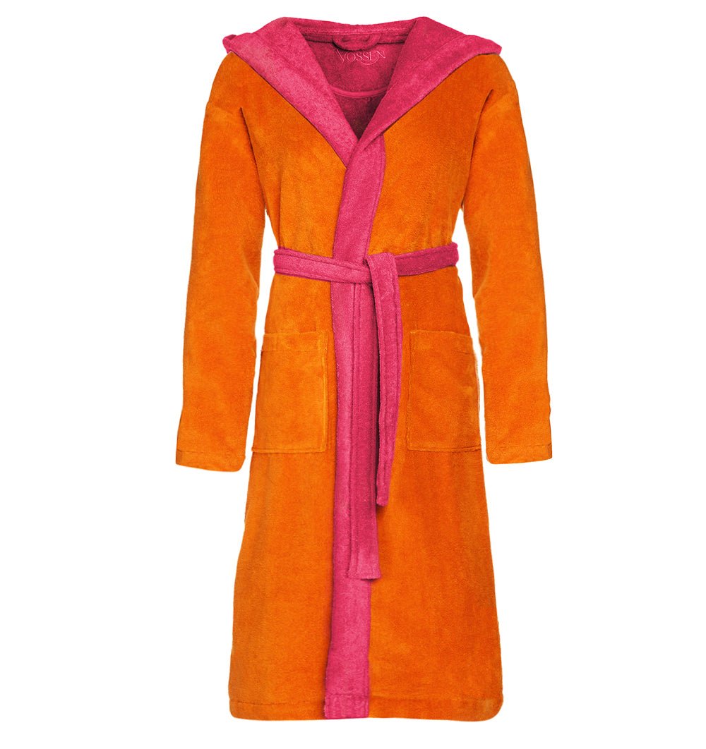 Hooded bathrobe POPPY ORANGE - HomeFashion