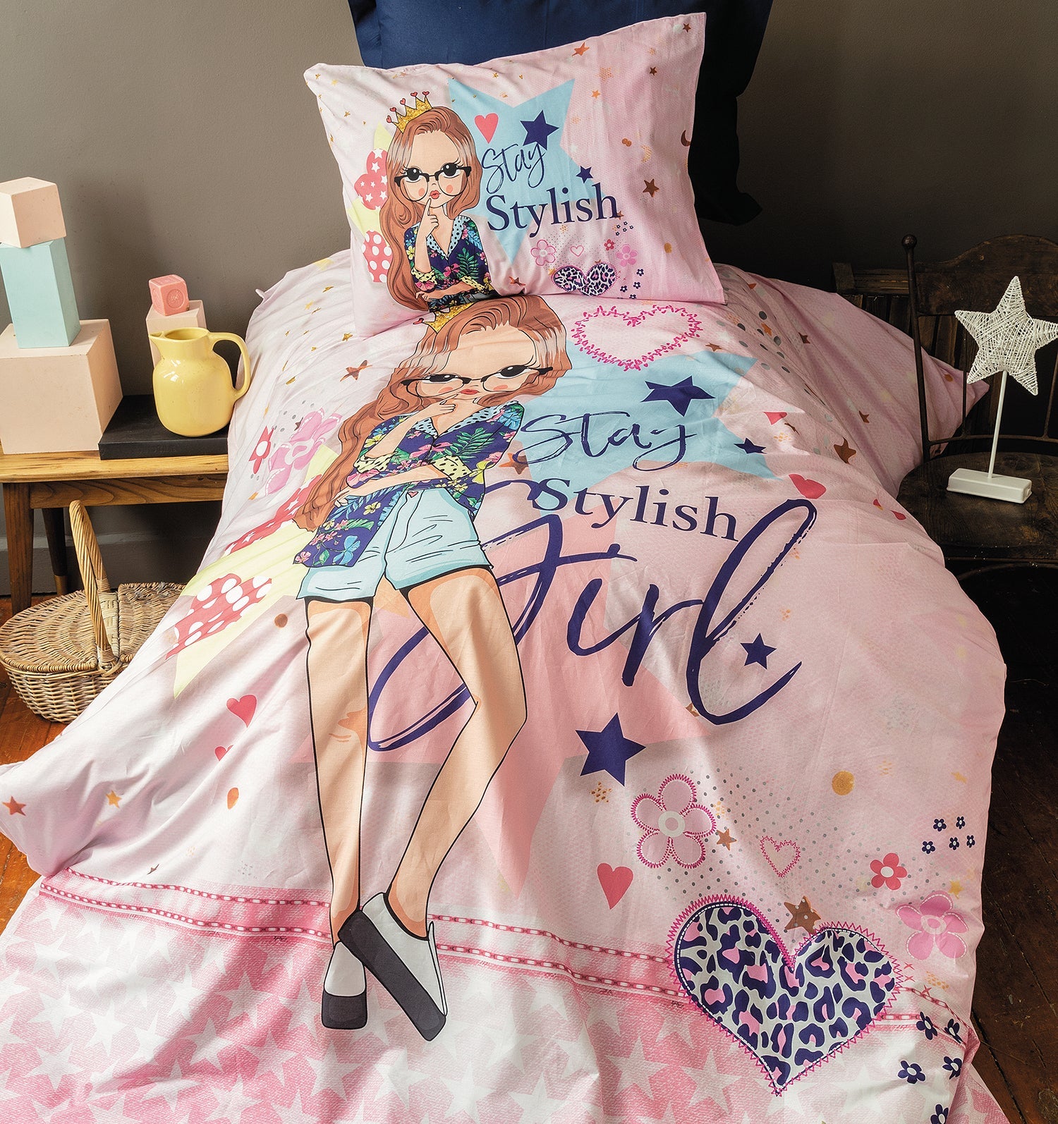 Kids bedding set STYLISH GIRL - HomeFashion