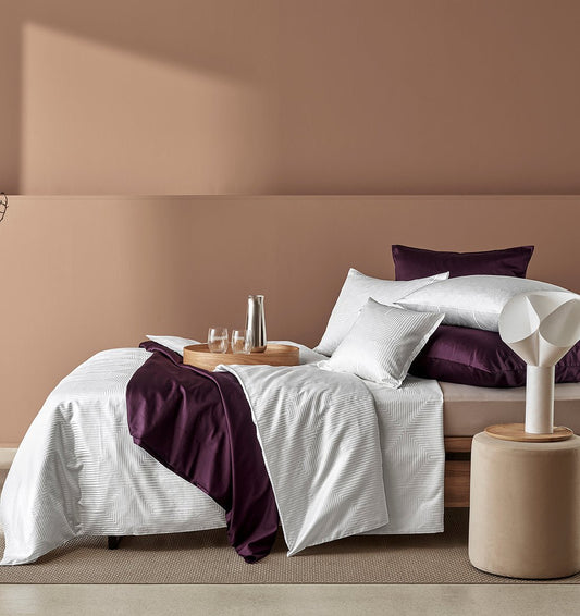 Maco-satin bed linen LACCIO WHITE - HomeFashion