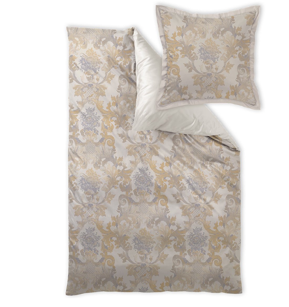 Maco-satin bed linen LOUIS XIV. GOLD BEIGE - HomeFashion