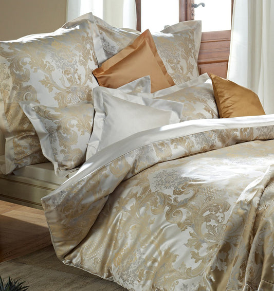 Maco-satin bed linen LOUIS XIV. GOLD BEIGE - HomeFashion